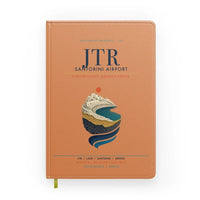Thumbnail for Santorini Airport (JTR) design on orange notebook