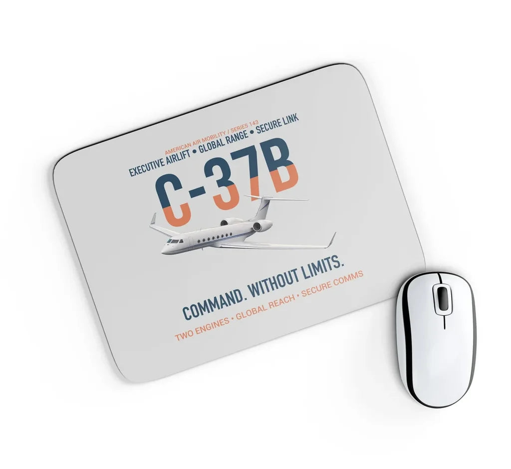 C-37B Global Command Link design on light gray rectangle mouse pad