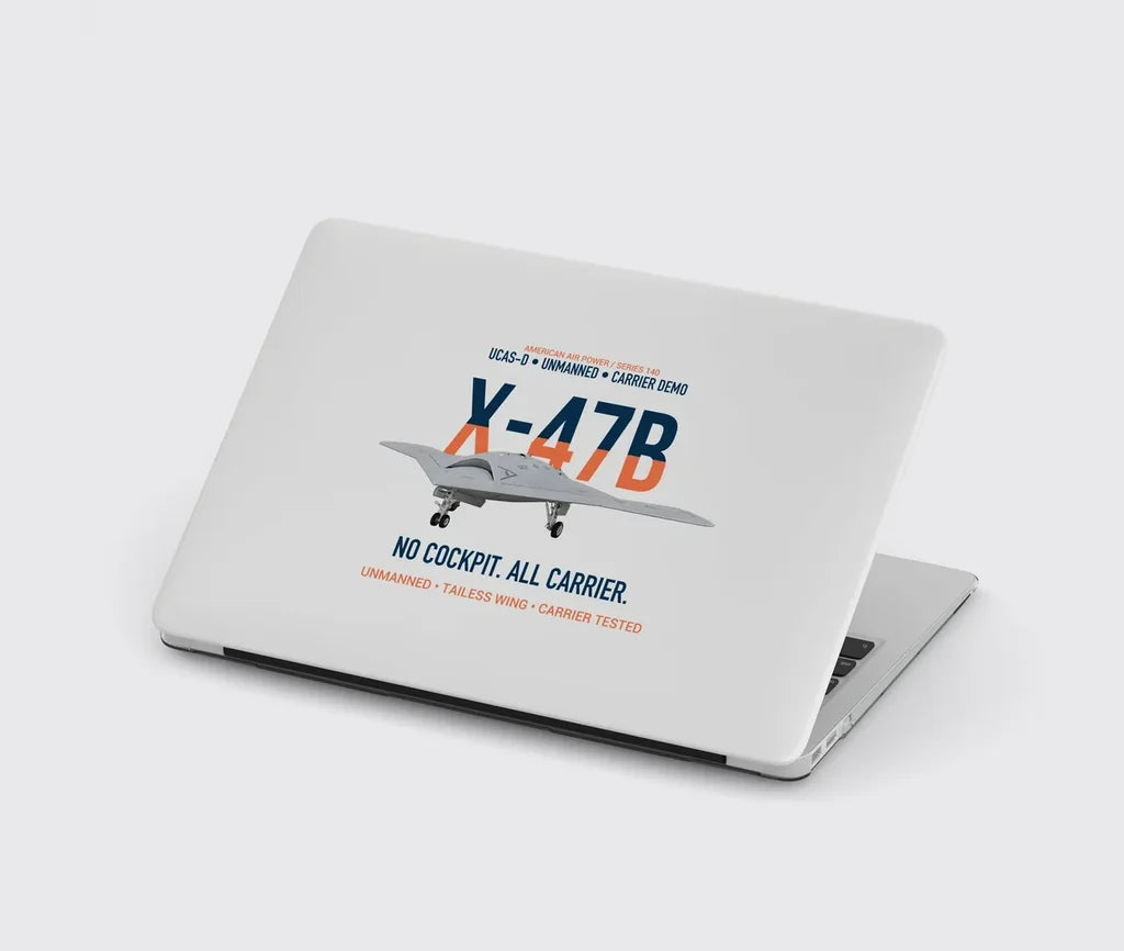 X-47B UCAS-D Carrier Wing Without a Cockpit design on light gray MacBook case
