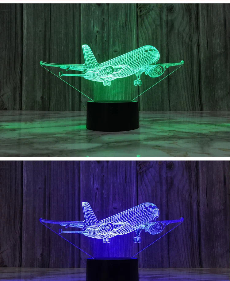 Customisable Super Realistic & Detailed Airplane 3D Lamp - view 7