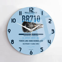 Thumbnail for BR710 design on light blue no frame wall clock