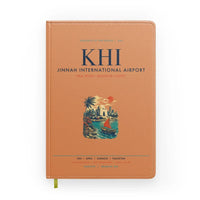 Thumbnail for Jinnah International Airport Karachi (KHI) design on orange notebook