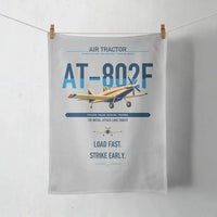 Thumbnail for Air Tractor AT-802F design on light gray towel