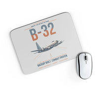 Thumbnail for B-32 Dominator design on light gray rectangle mouse pad