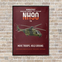 Thumbnail for NHIndustries NH90 TTH vertical canvas print - framed - dark red background