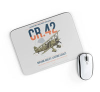 Thumbnail for Fiat CR.42 Falco design on light gray rectangle mouse pad