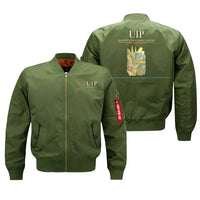 Thumbnail for Quimper–Cornouaille Airport (UIP) design on green bomber jacket