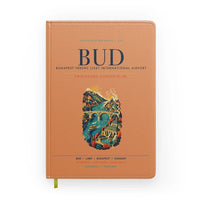 Thumbnail for Budapest Ferenc Liszt International Airport (BUD) design on orange notebook