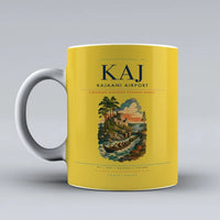 Thumbnail for Kajaani Airport (KAJ) airport code design on yellow ceramic mug
