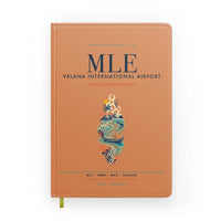 Thumbnail for Velana International Airport Malé (MLE) design on orange notebook