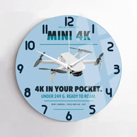 Thumbnail for DJI Mini 4K design on light blue no frame wall clock