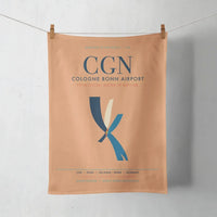 Thumbnail for Cologne Bonn Airport (CGN) design on orange towel