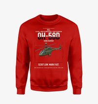 Thumbnail for Bell OH-58D Kiowa Warrior design on red sweatshirt