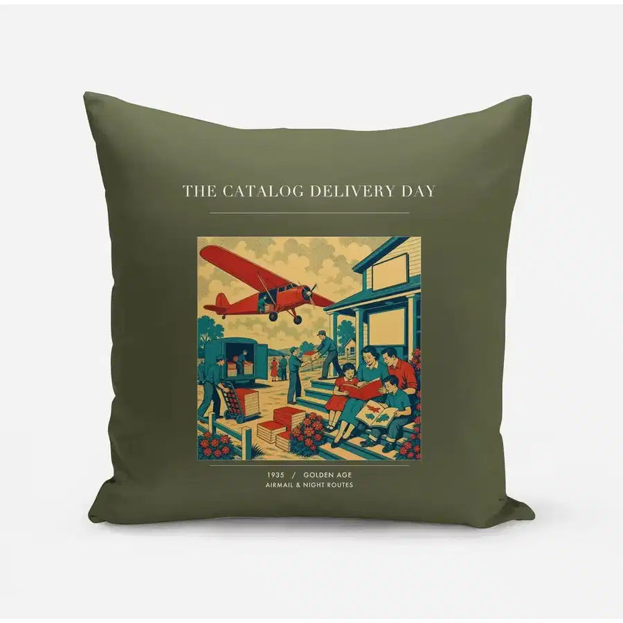 VINTAGE G4412 - The Catalog Delivery Day - Designed Pillows design on greenarmy