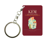 Thumbnail for Kemi-Tornio Airport (KEM) design on dark red key chain