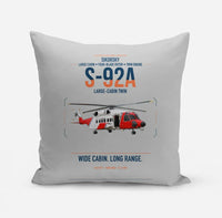 Thumbnail for Sikorsky S-92A design on light gray pillow