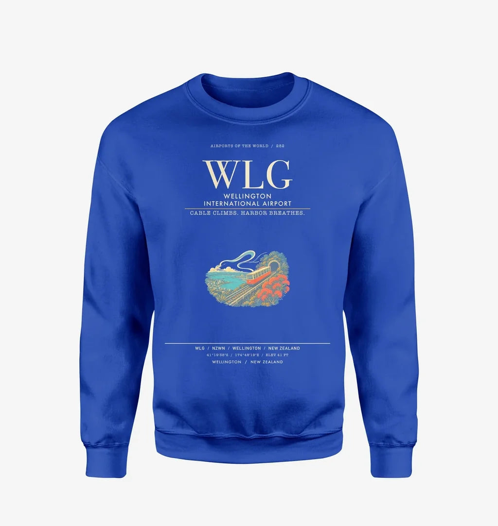 Wellington International Airport WLG Sweatshirt - Blue