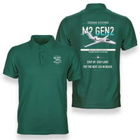 Thumbnail for Cessna Citation M2 Gen2 design on green double-side polo t-shirt, double-side print