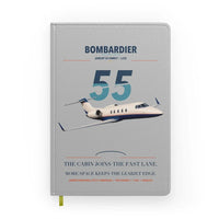 Thumbnail for Bombardier Learjet 55 design on light gray notebook