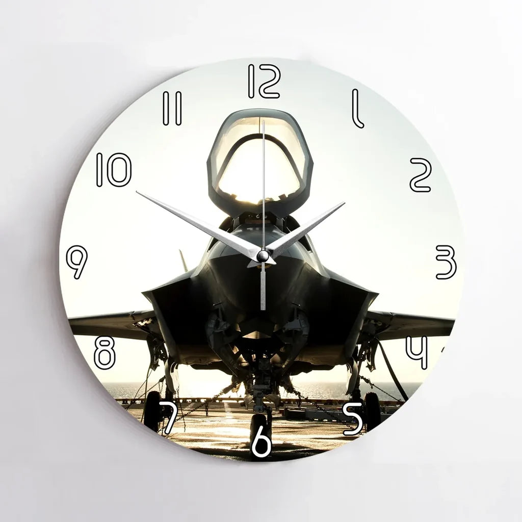 Fighter Jet 35 Printed Wall Clock - view 2