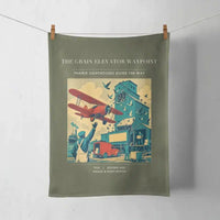 Thumbnail for VINTAGE G4451 - The Grain Elevator Waypoint - Designed Towels design on greenarmy