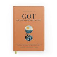 Thumbnail for Göteborg Landvetter Airport (GOT) design on orange notebook
