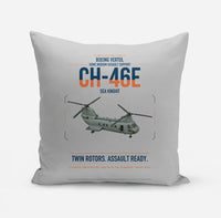 Thumbnail for Boeing Vertol CH-46E Sea Knight design on light gray pillow