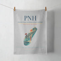 Thumbnail for Phnom Penh International Airport (PNH) design on light gray towel