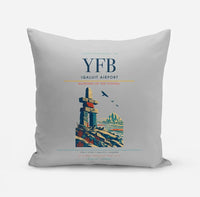 Thumbnail for Iqaluit Airport (YFB) design on light gray pillow