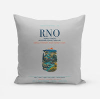 Thumbnail for Reno-Tahoe International Airport (RNO) design on light gray pillow