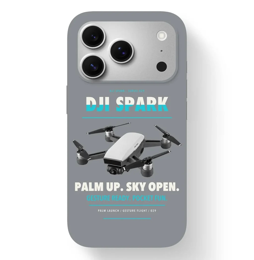 DJI Spark Case design on gray iphone case