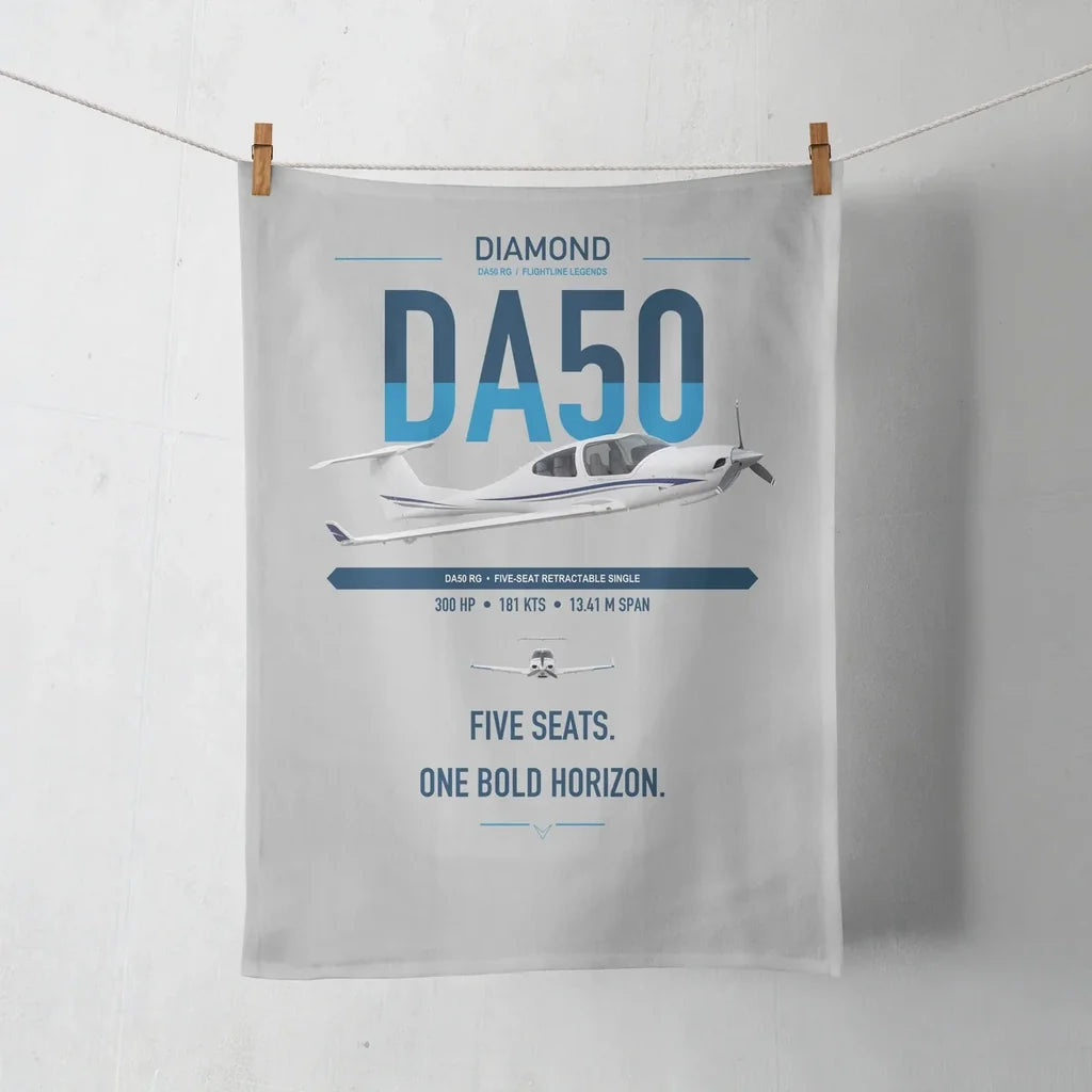 Diamond DA50 RG design on light gray towel