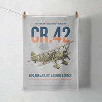 Thumbnail for Fiat CR.42 Falco design on light gray towel