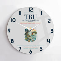 Thumbnail for Fuaʻamotu International Airport (TBU) design on light gray no frame wall clock