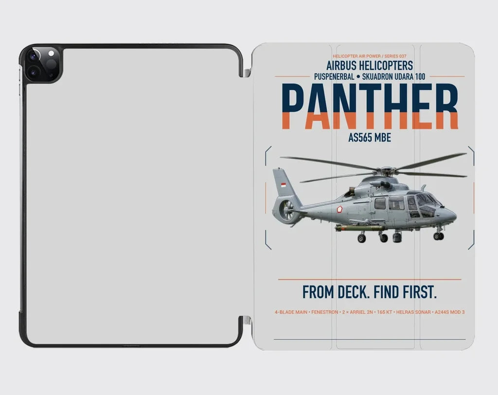 Airbus Helicopters AS565 MBe Panther design on light gray ipad tablet case