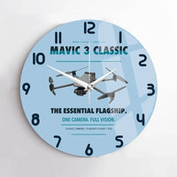Thumbnail for DJI Mavic 3 Classic design on light blue no frame wall clock