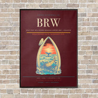Thumbnail for Wiley Post–Will Rogers Memorial Airport BRW — Utqiagvik vertical canvas print - framed - dark red background