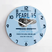 Thumbnail for PEARL 15 design on light blue no frame wall clock