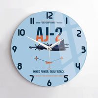 Thumbnail for AJ-2 Savage Tanker design on light blue no frame wall clock