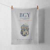 Thumbnail for Milan Bergamo Airport (BGY) design on light gray towel