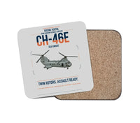 Thumbnail for Boeing Vertol CH-46E Sea Knight design on light gray 1 piece coaster