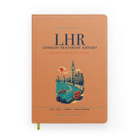 Thumbnail for London Heathrow Airport (LHR) design on orange notebook