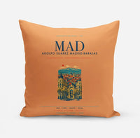 Thumbnail for Adolfo Suarez Madrid-Barajas Airport (MAD) design on orange pillow