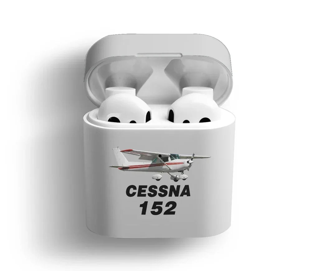The Cessna 152 AirPods plastic case - Light Gray