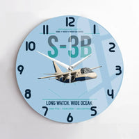 Thumbnail for S-3B Viking design on light blue no frame wall clock