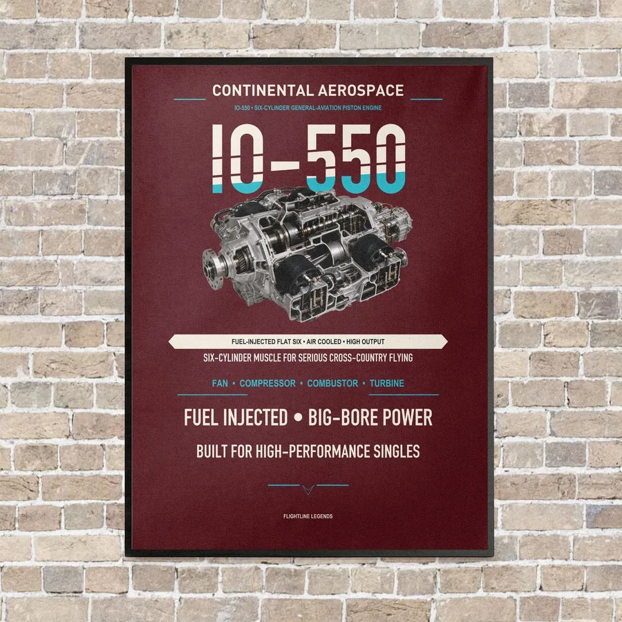 IO-550 vertical canvas print - framed - dark red background
