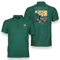 Thumbnail for VINTAGE G4526 - The Pigeon Loft - Double-Side Polo T-Shirt design on green