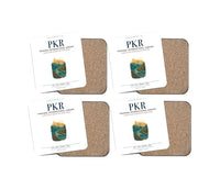 Thumbnail for Pokhara International Airport (PKR) design on white 4 pieces set coaster
