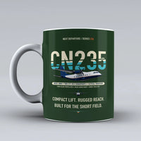 Thumbnail for CN235-300M Mug design on dark green airbus