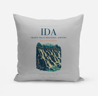 Thumbnail for Idaho Falls Regional Airport (IDA) design on light gray pillow